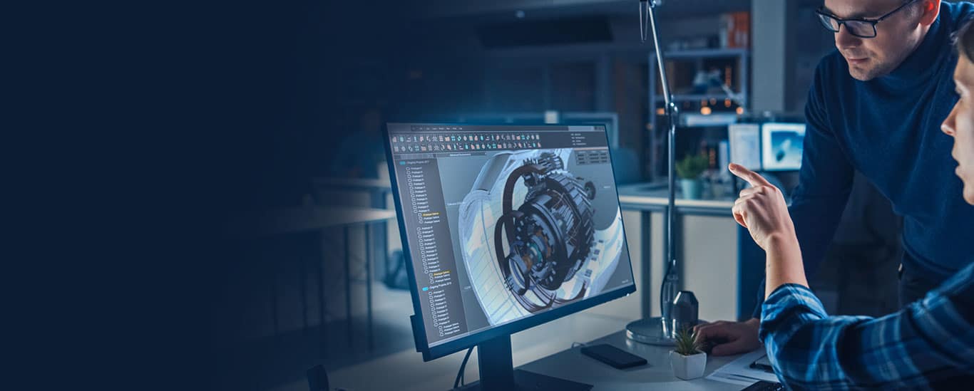CAD model of a mechanical assembly being generated automatically
